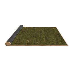 Sideview of Abstract Brown Contemporary Rug, con155brn