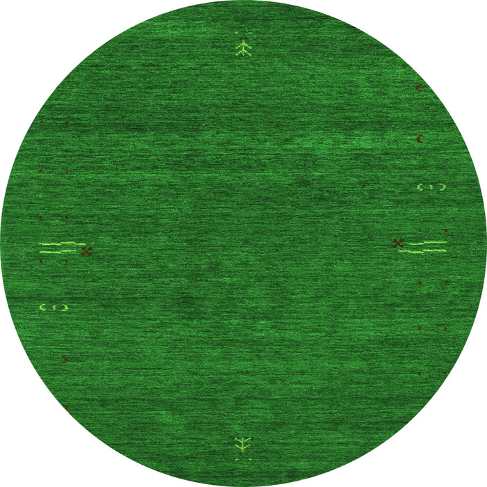 Square Abstract Green Contemporary Rug, con155grn