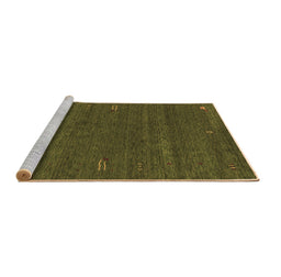 Sideview of Machine Washable Abstract Brown Contemporary Rug, wshcon155brn