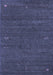 Machine Washable Abstract Blue Contemporary Rug, wshcon155blu