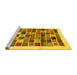 Sideview of Machine Washable Abstract Yellow Contemporary Rug, wshcon1560yw