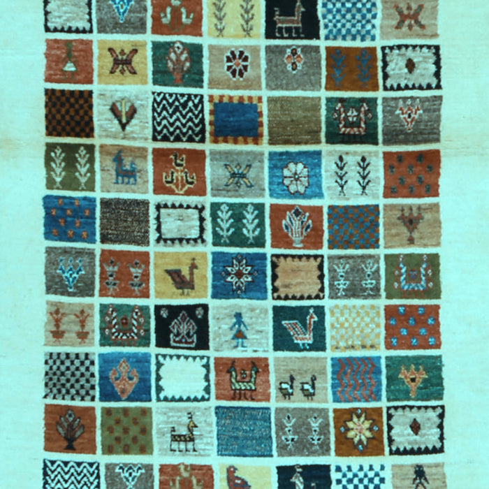 Abstract Light Blue Contemporary Rug, con1560lblu