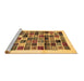 Sideview of Machine Washable Abstract Brown Contemporary Rug, wshcon1560brn