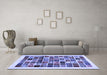 Machine Washable Abstract Blue Contemporary Rug in a Living Room, wshcon1560blu