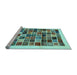 Sideview of Machine Washable Abstract Light Blue Contemporary Rug, wshcon1560lblu