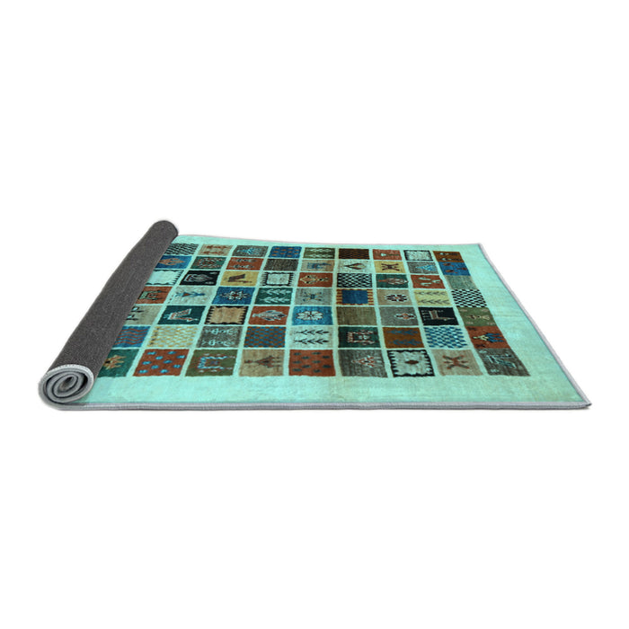 Sideview of Abstract Light Blue Contemporary Rug, con1560lblu