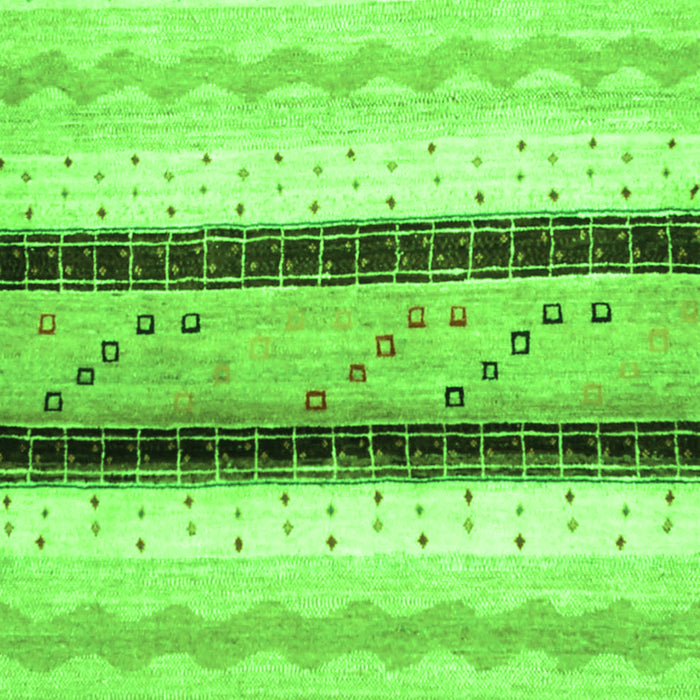 Serging Thickness of Machine Washable Abstract Green Contemporary Area Rugs, wshcon1561grn