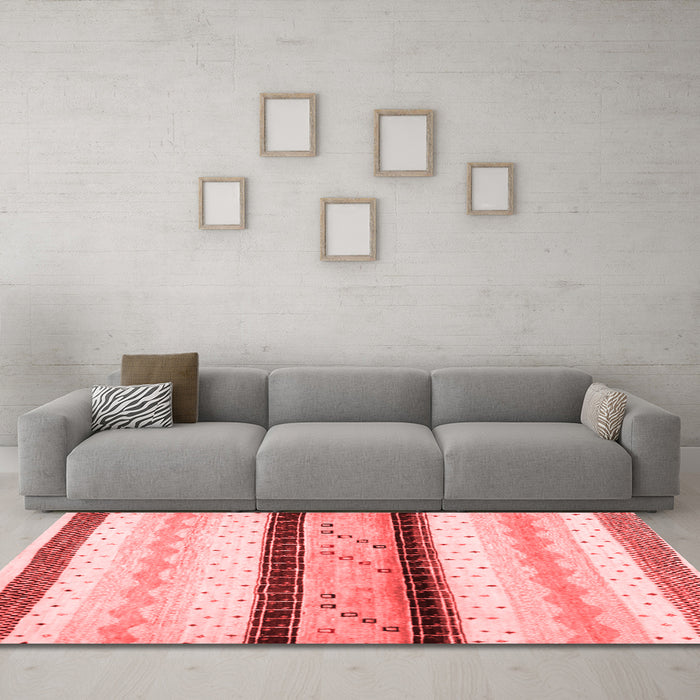 Contemporary Red Washable Rugs