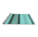 Sideview of Machine Washable Abstract Light Blue Contemporary Rug, wshcon1561lblu