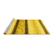 Sideview of Machine Washable Abstract Yellow Contemporary Rug, wshcon1561yw