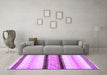 Machine Washable Abstract Purple Contemporary Area Rugs in a Living Room, wshcon1561pur