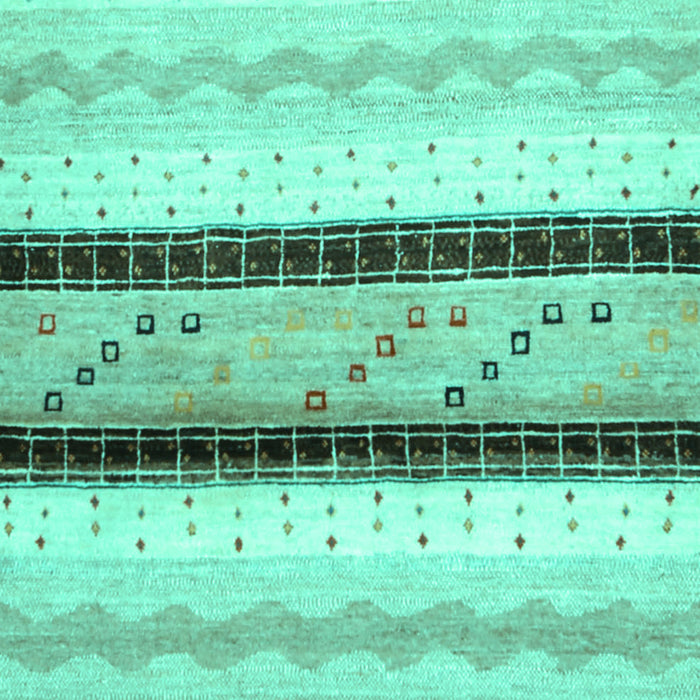 Abstract Turquoise Contemporary Rug, con1561turq