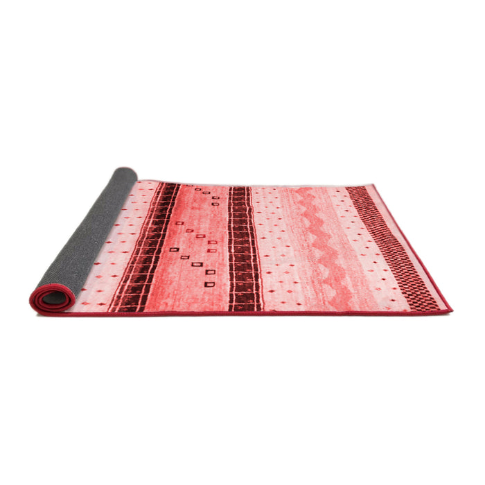 Abstract Red Contemporary Area Rugs