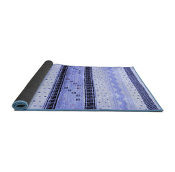 Sideview of Abstract Blue Contemporary Rug, con1561blu