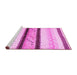 Sideview of Machine Washable Abstract Pink Contemporary Rug, wshcon1561pnk