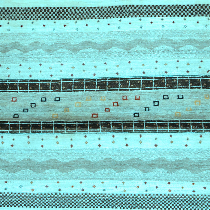 Square Machine Washable Abstract Light Blue Contemporary Rug, wshcon1561lblu