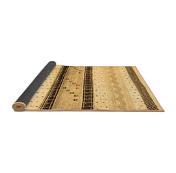 Sideview of Abstract Brown Contemporary Rug, con1561brn