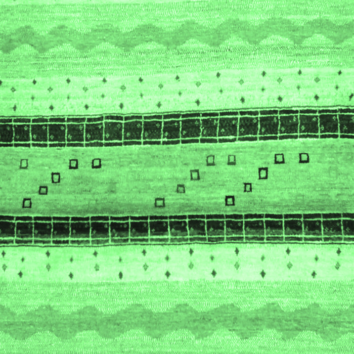 Machine Washable Abstract Emerald Green Contemporary Area Rugs, wshcon1561emgrn