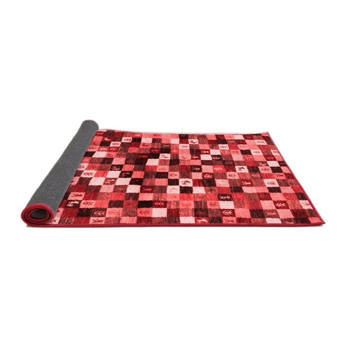 Abstract Red Contemporary Area Rugs
