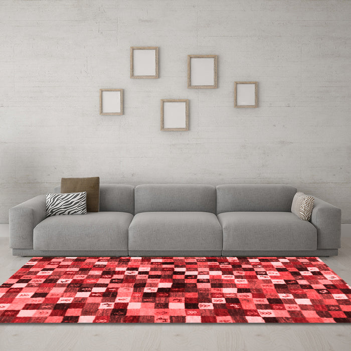 Contemporary Red Washable Rugs