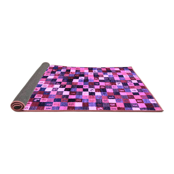 Sideview of Abstract Purple Contemporary Rug, con1562pur