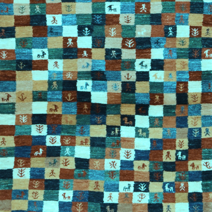 Abstract Light Blue Contemporary Rug, con1562lblu