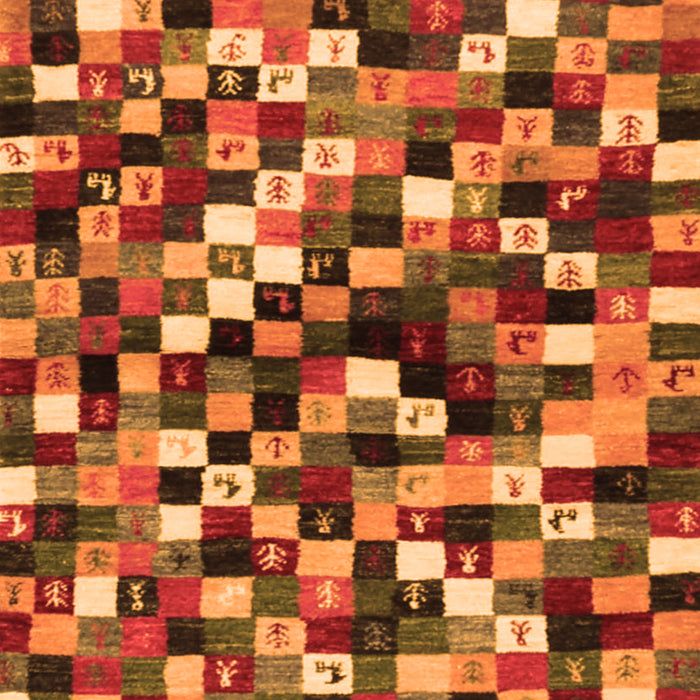 Abstract Orange Contemporary Rug, con1562org