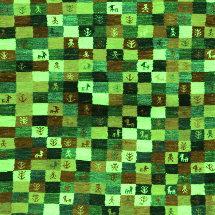 Abstract Green Contemporary Rug, con1562grn