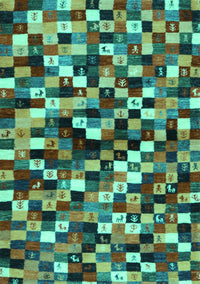 Abstract Turquoise Contemporary Rug, con1562turq