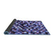 Sideview of Abstract Blue Contemporary Rug, con1562blu