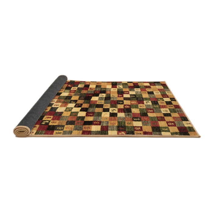 Sideview of Abstract Brown Contemporary Rug, con1562brn