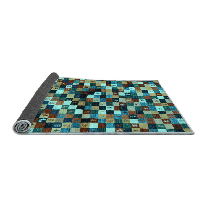 Sideview of Abstract Light Blue Contemporary Rug, con1562lblu