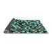 Sideview of Abstract Light Blue Contemporary Rug, con1562lblu