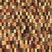 Square Machine Washable Abstract Brown Contemporary Rug, wshcon1562brn