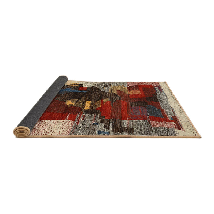 Thickness of Contemporary Saffron Red Modern Rug, con1563