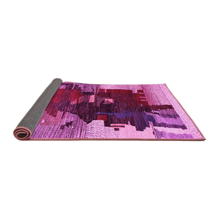 Sideview of Abstract Pink Contemporary Rug, con1563pnk