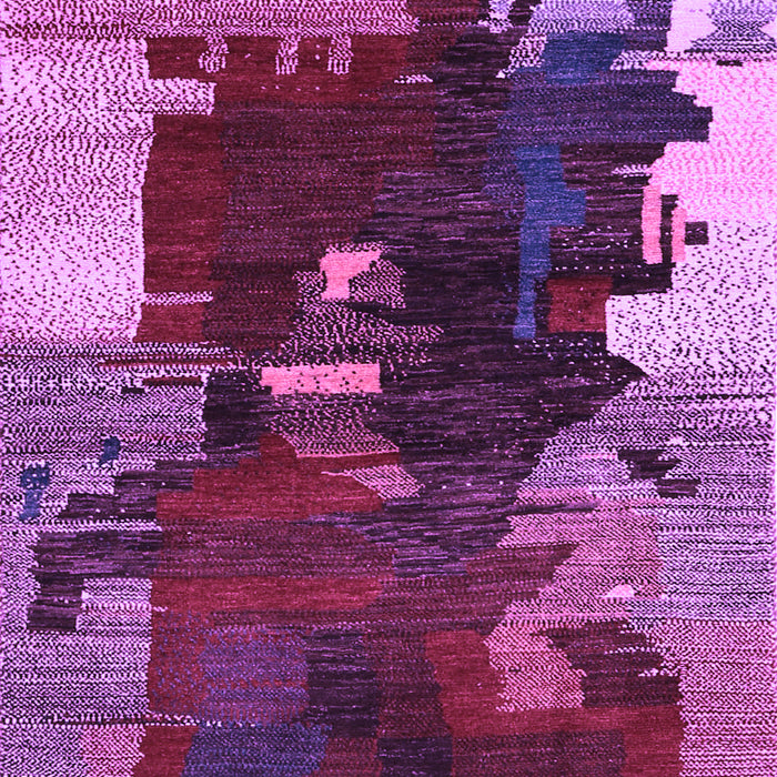 Abstract Purple Contemporary Rug, con1563pur