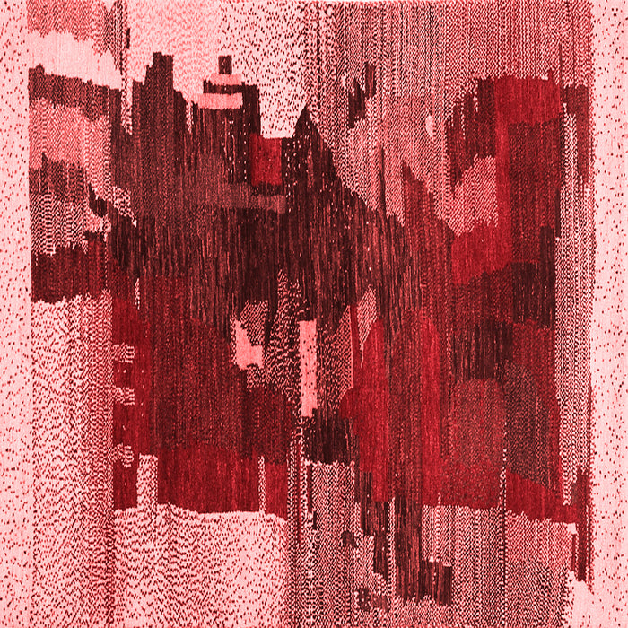 Machine Washable Abstract Red Contemporary Rug, wshcon1563red