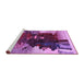 Sideview of Machine Washable Abstract Purple Contemporary Area Rugs, wshcon1563pur