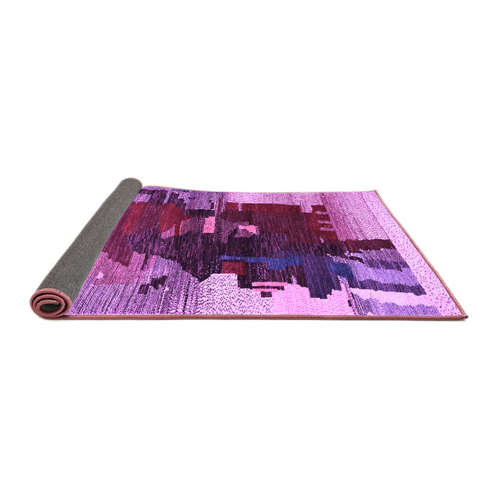 Sideview of Abstract Purple Contemporary Rug, con1563pur