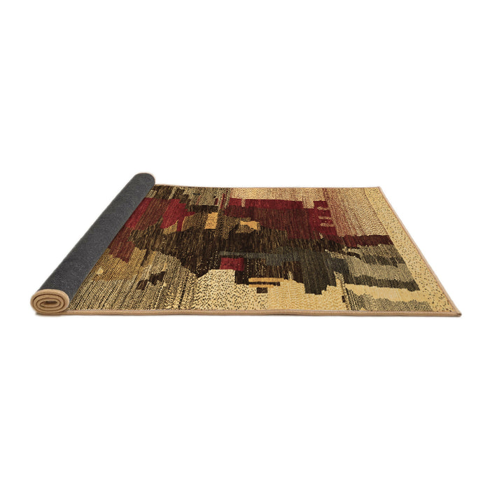 Sideview of Abstract Brown Contemporary Rug, con1563brn