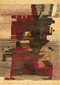 Abstract Brown Contemporary Rug, con1563brn