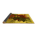 Sideview of Abstract Yellow Contemporary Rug, con1563yw