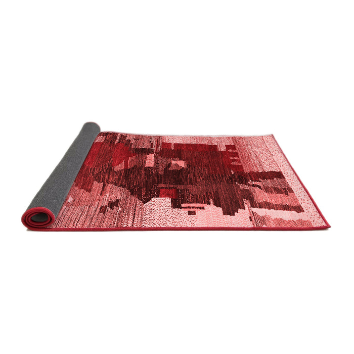 Abstract Red Contemporary Area Rugs