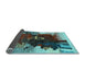 Sideview of Abstract Light Blue Contemporary Rug, con1563lblu