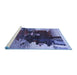 Sideview of Machine Washable Abstract Blue Contemporary Rug, wshcon1563blu