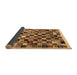 Sideview of Abstract Brown Contemporary Rug, con1564brn