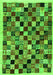 Serging Thickness of Machine Washable Abstract Green Contemporary Area Rugs, wshcon1564grn