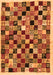 Serging Thickness of Machine Washable Abstract Orange Contemporary Area Rugs, wshcon1564org