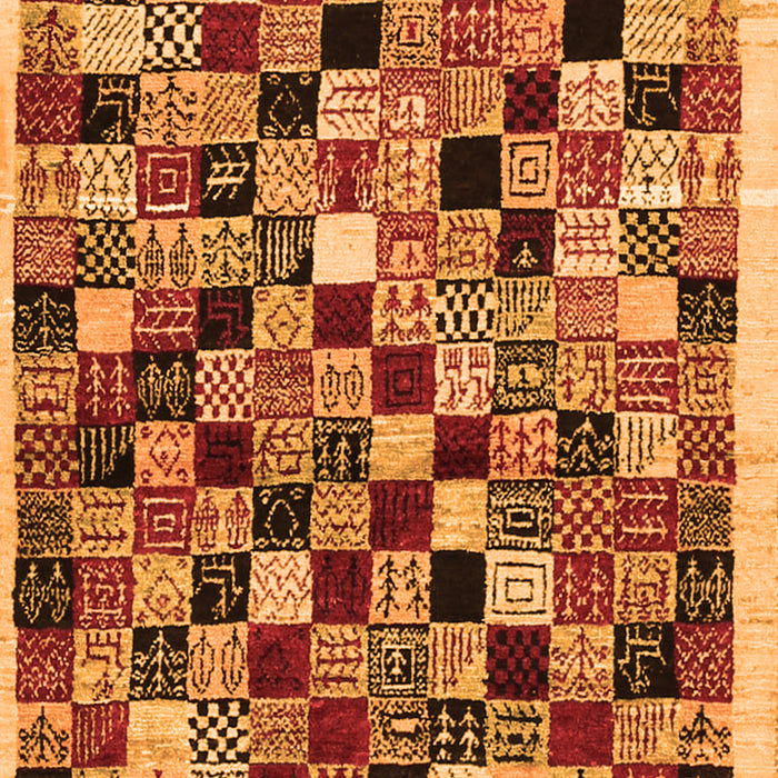 Serging Thickness of Machine Washable Abstract Orange Contemporary Area Rugs, wshcon1564org